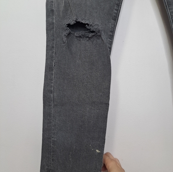 Agolde Sophie high rise skinny crop distressed jean maverick grey 28 - Picture 10 of 11